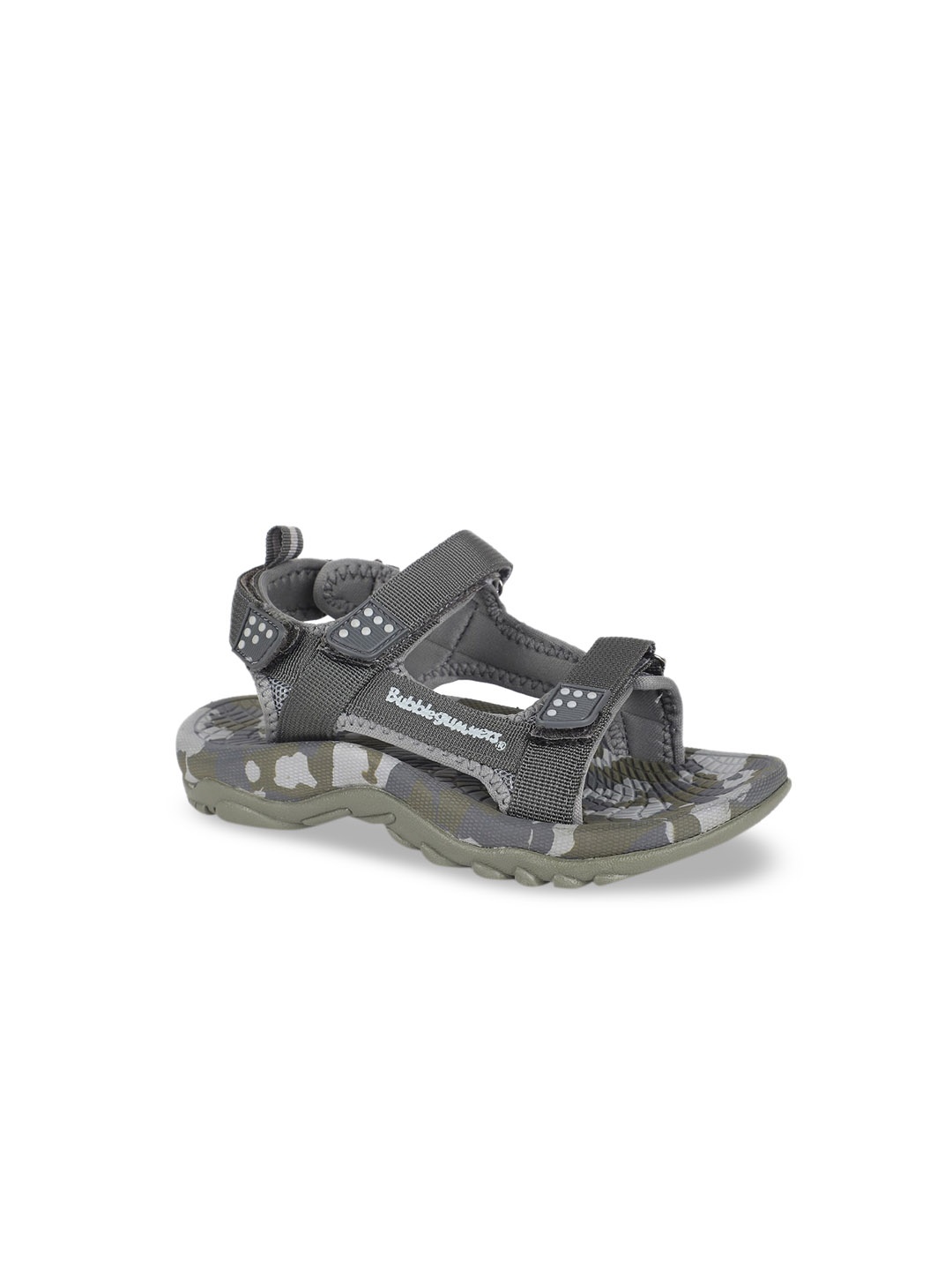 

Bubblegummers Boys Grey & Green Camouflage Print Comfort Sandals