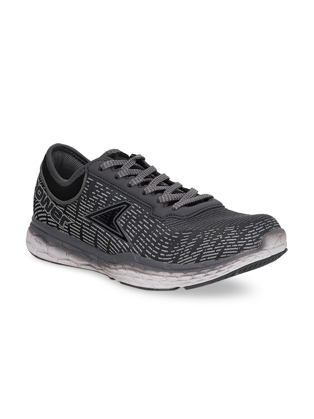 

Power Men Grey Textile Running Shoes