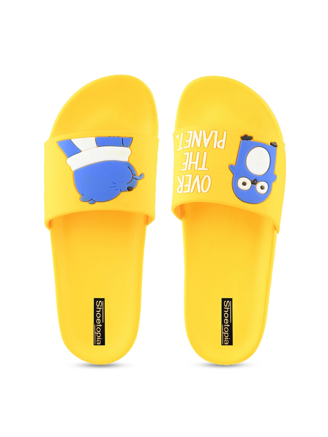 

Shoetopia Women Yellow Printed Sliders