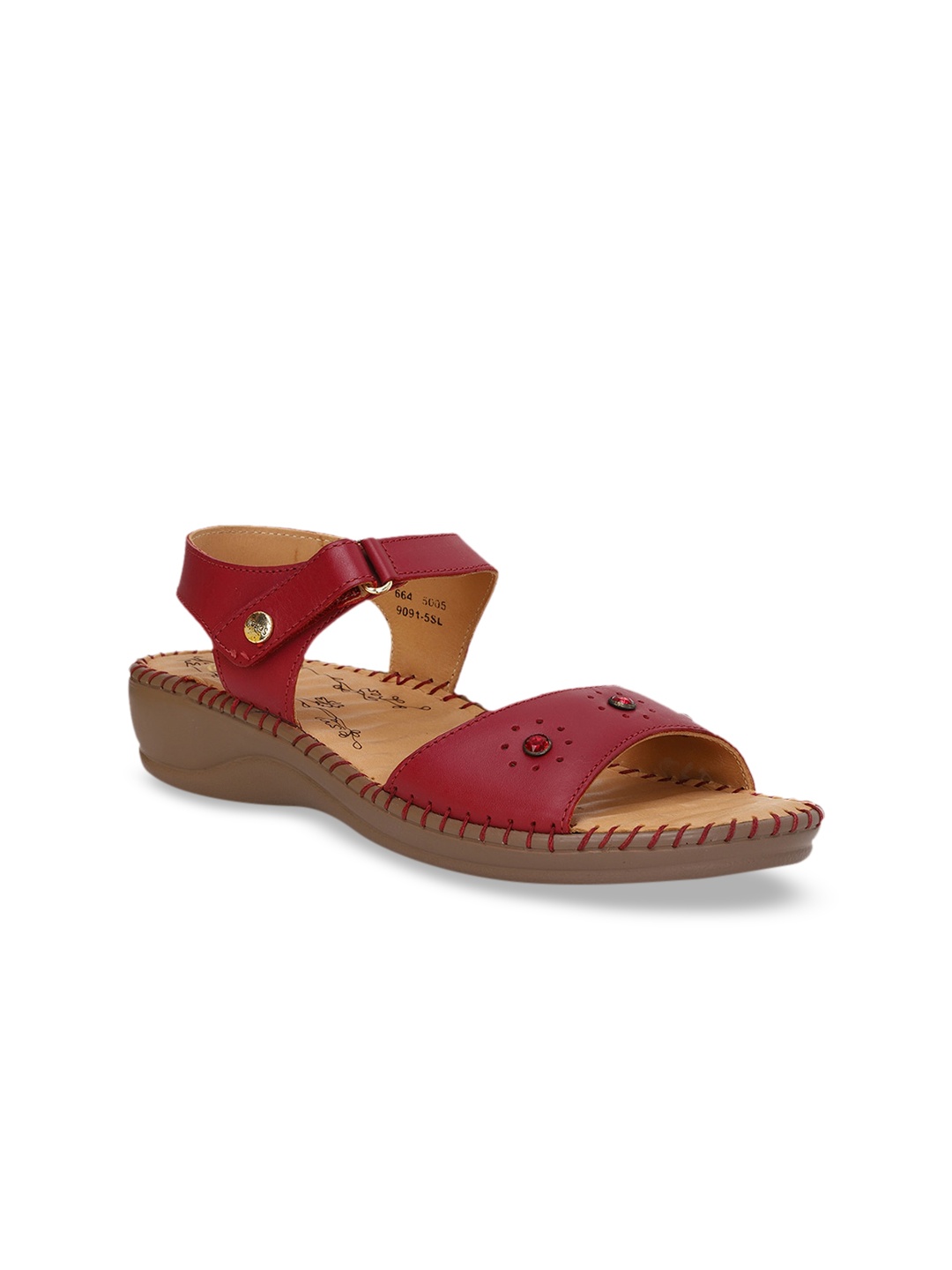 

Scholl Women Maroon Solid Leather Comfort Heels