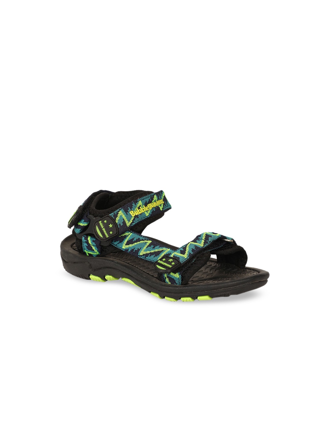 

Bubblegummers Boys Green & Black Sports Sandals