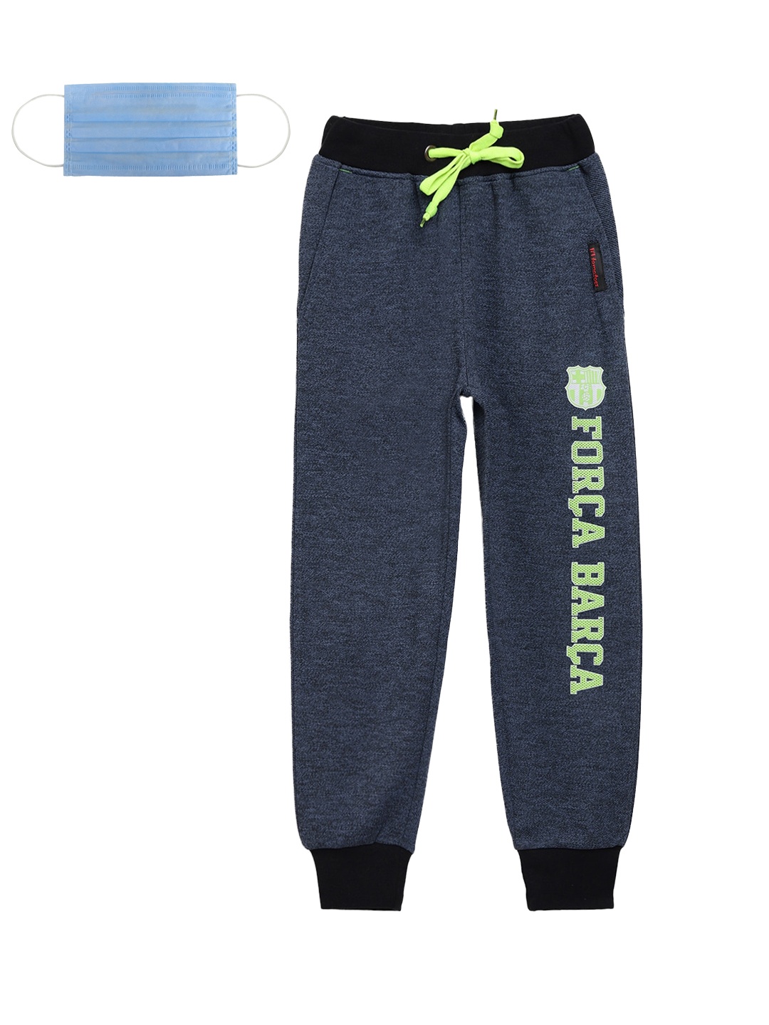 

Lil Tomatoes Boys Navy Blue Printed Joggers