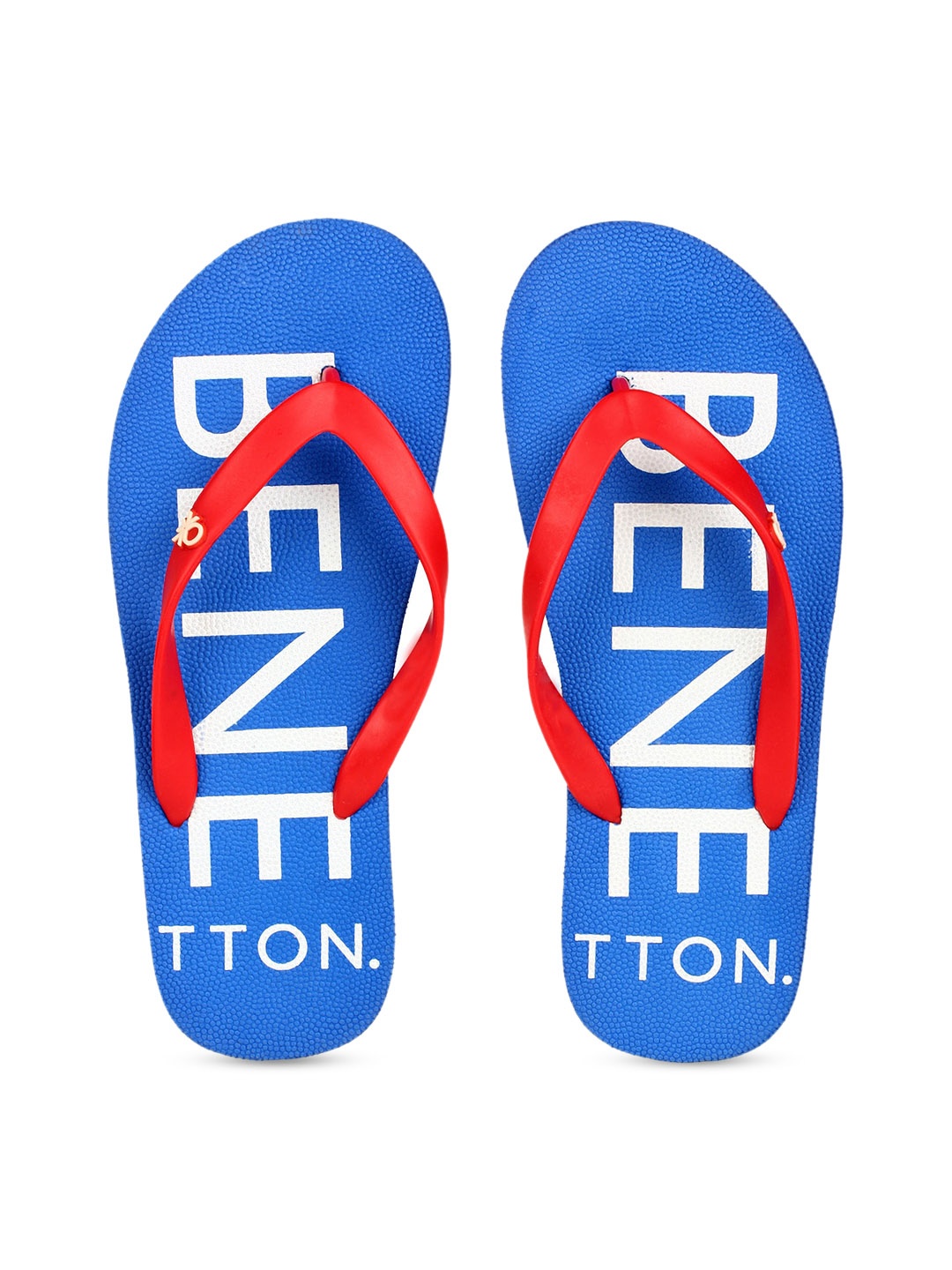 

United Colors of Benetton Men Blue & Red Printed Thong Flip-Flops