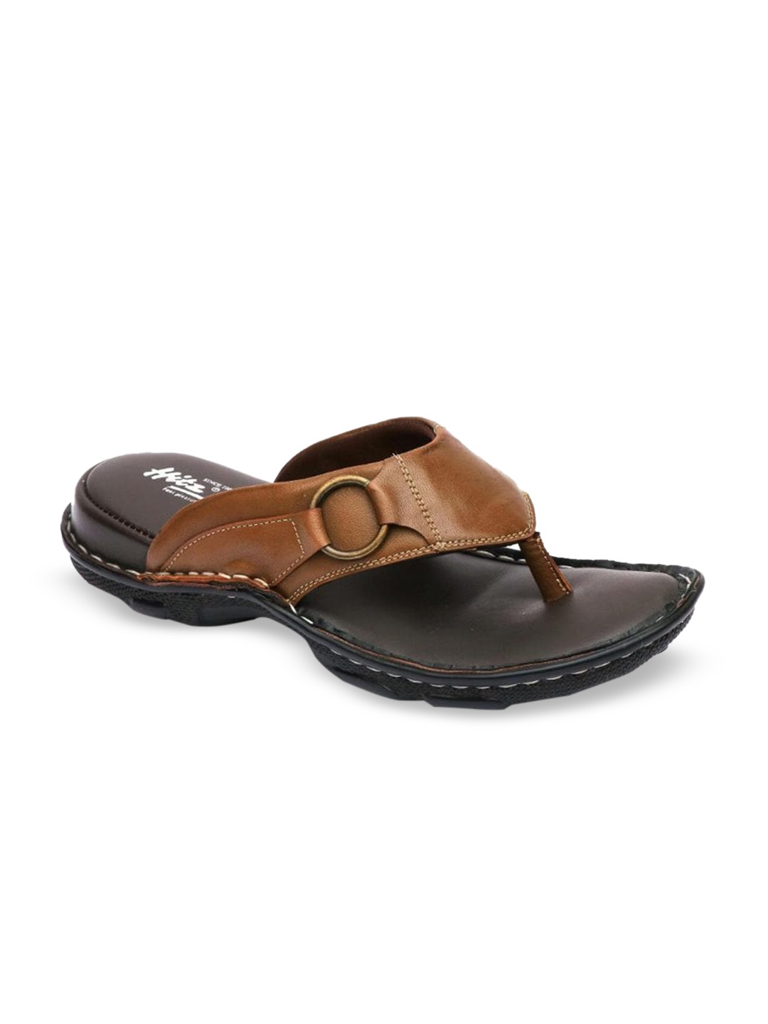 

Hitz Men Brown Leather Comfort Sandals
