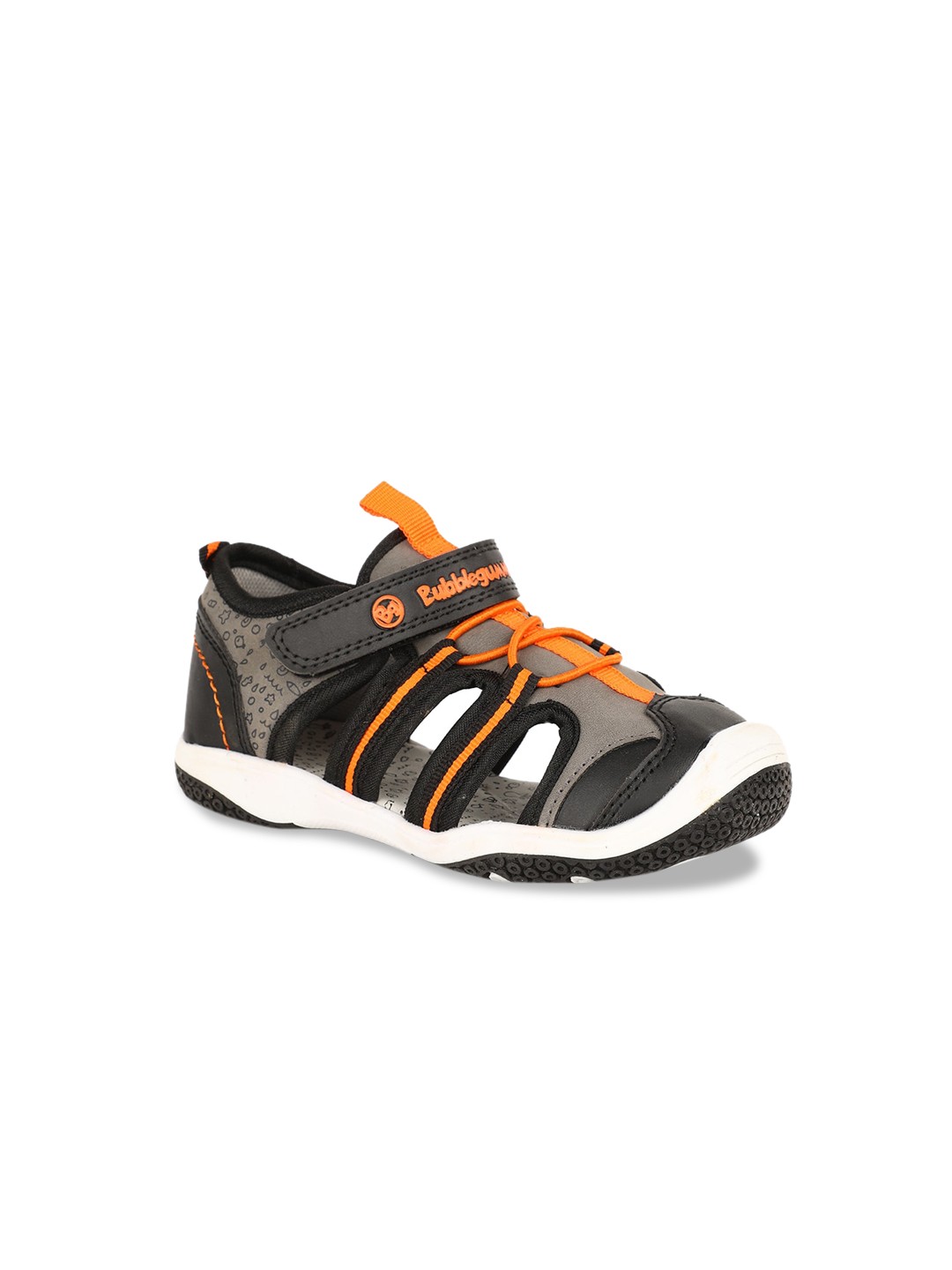 

Bubblegummers Boys Black & White Shoe-Style Sandals