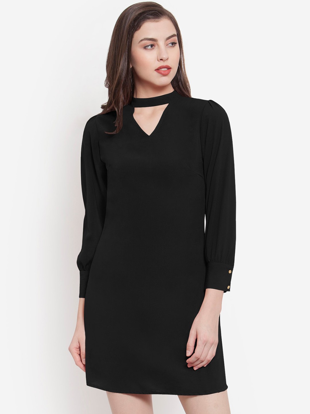 

Martini Women Black Solid Sheath Dress