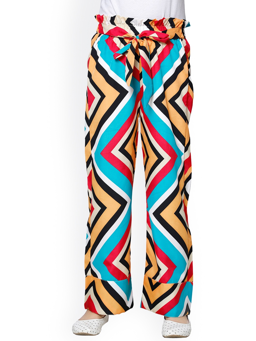 

Cutiekins Girls Multicoloured Printed Straight Palazzos, Multi