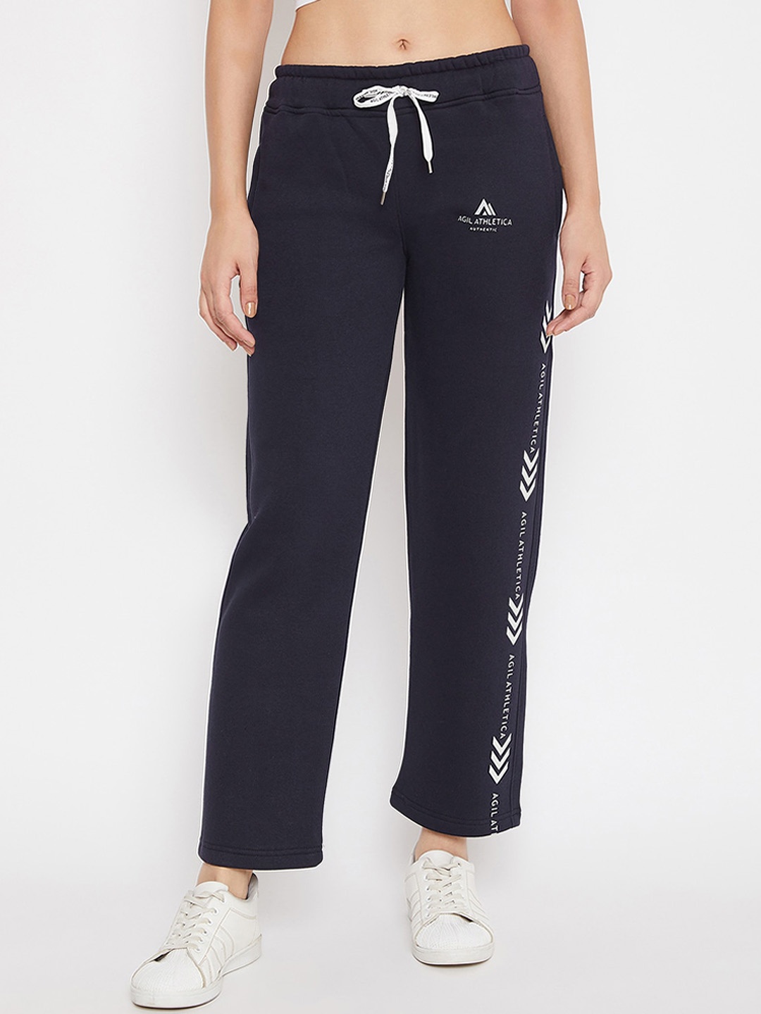 

AGIL ATHLETICA Women Navy Blue Solid Motion Lite Track Pants