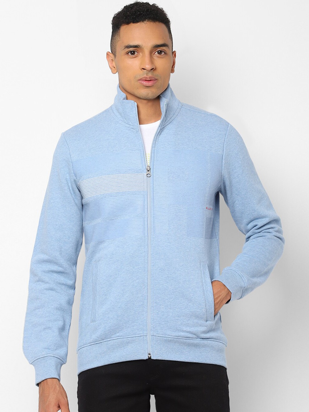 Allen Solly Sport Men Blue Striped Sweatshirt