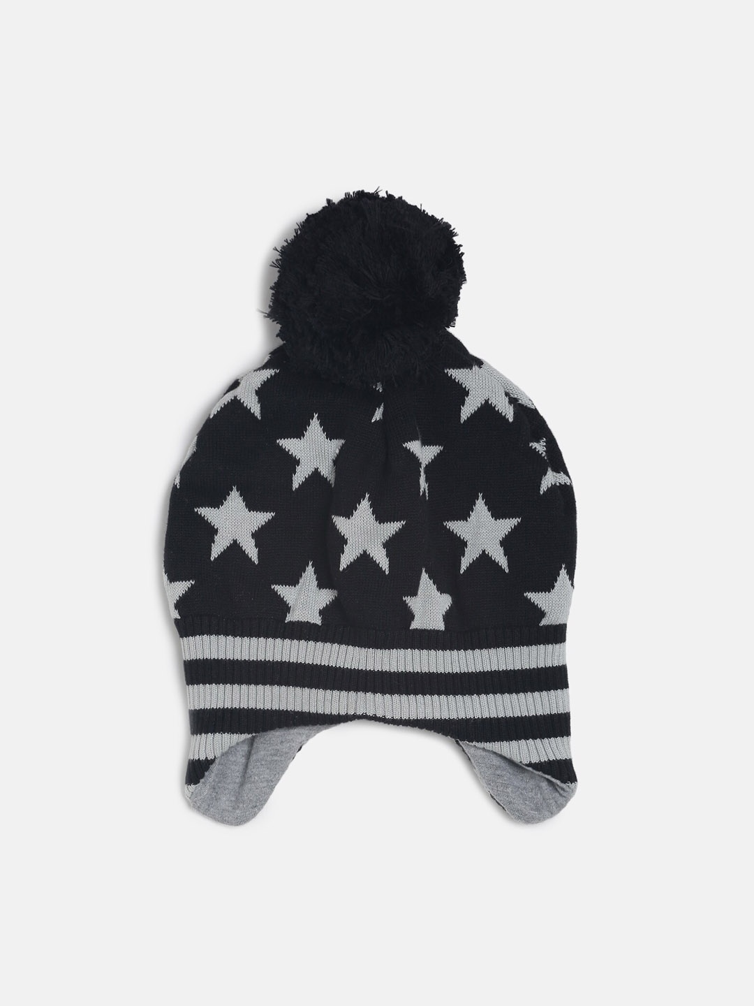 

MINI KLUB Boys Blue Self Design Beanie