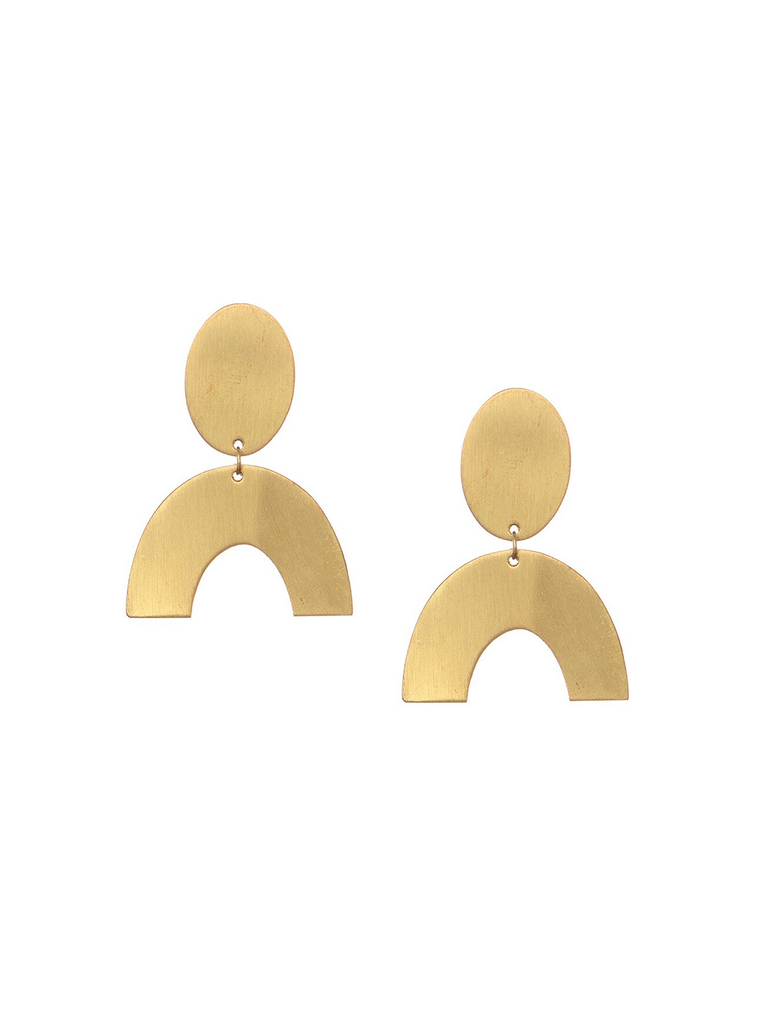 

INDYA Gold-Plated Geometric Drop Earrings