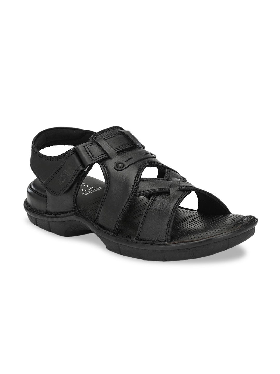 

Hitz Men Black Leather Sandals