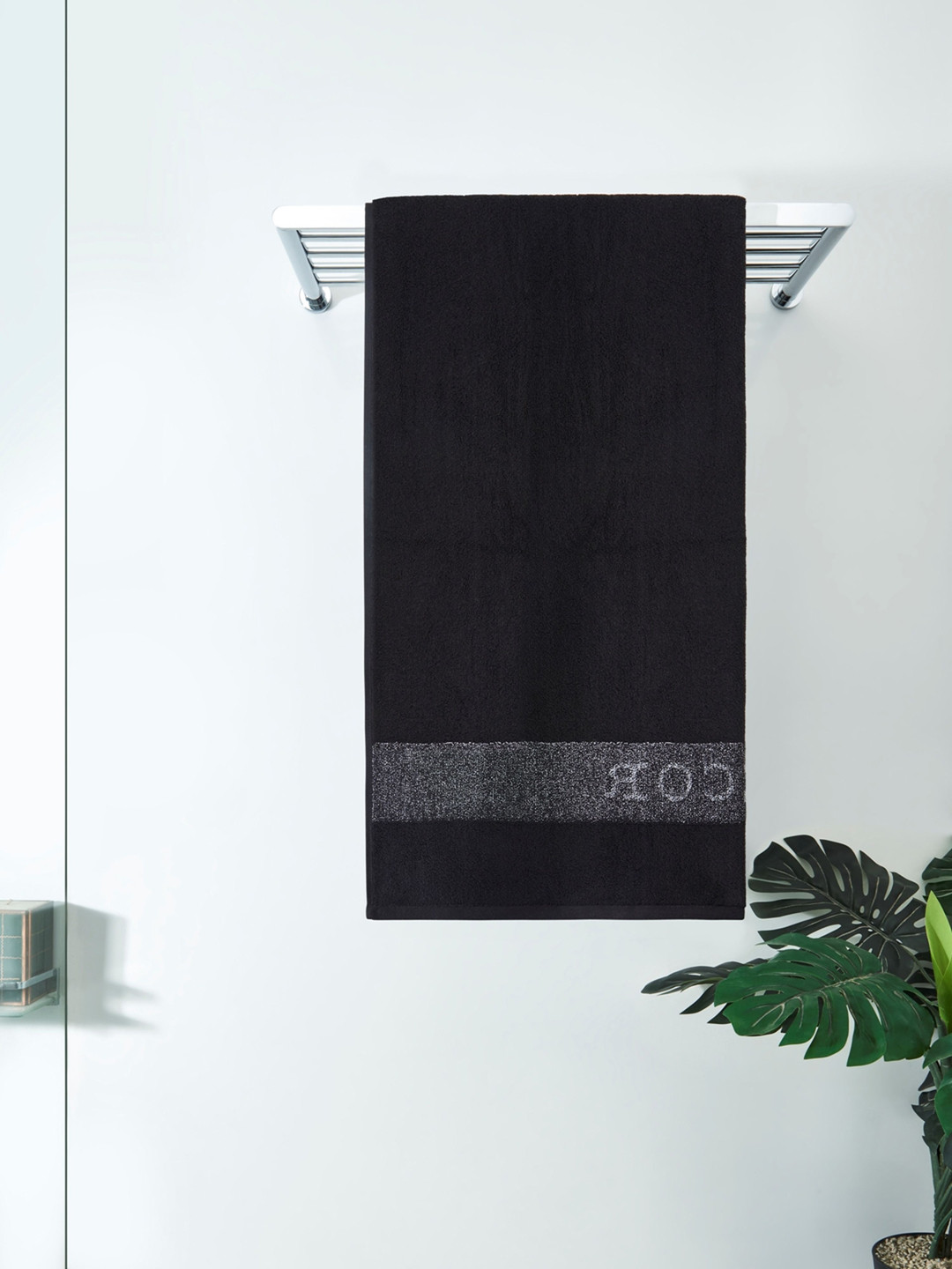 

DDecor Unisex Black Solid 600 GSM Live Beautiful Bath Towel