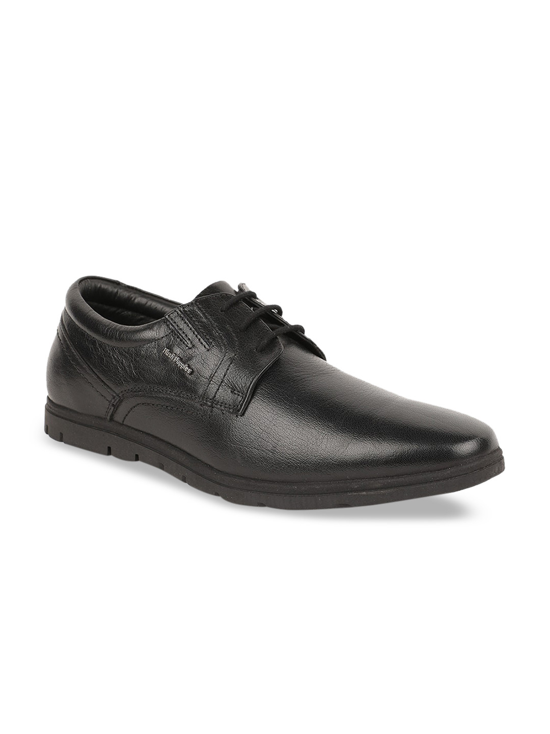 

Hush Puppies Men Black Leather Formal Derbys