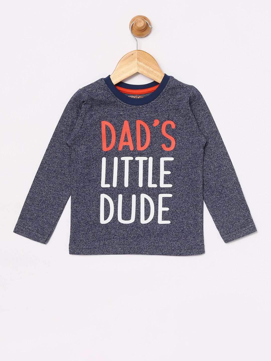 

SCAMPY Boys Black Printed Round Neck Cotton T-shirt