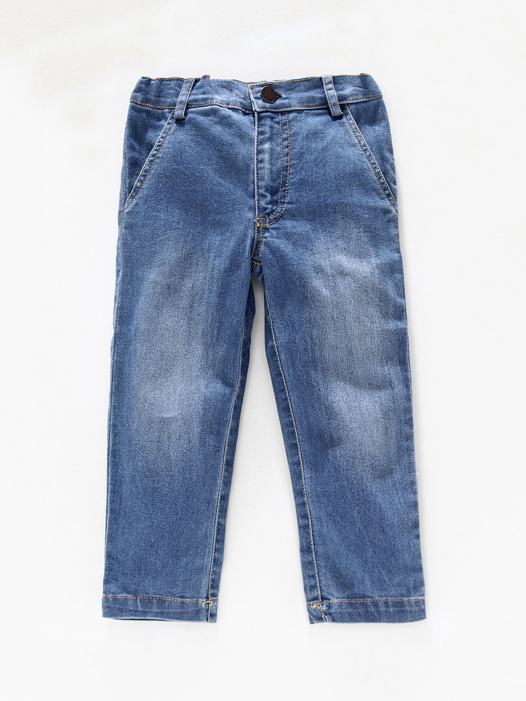 

Nino Bambino Boys Blue Regular Fit Mid-Rise Clean Look Jeans
