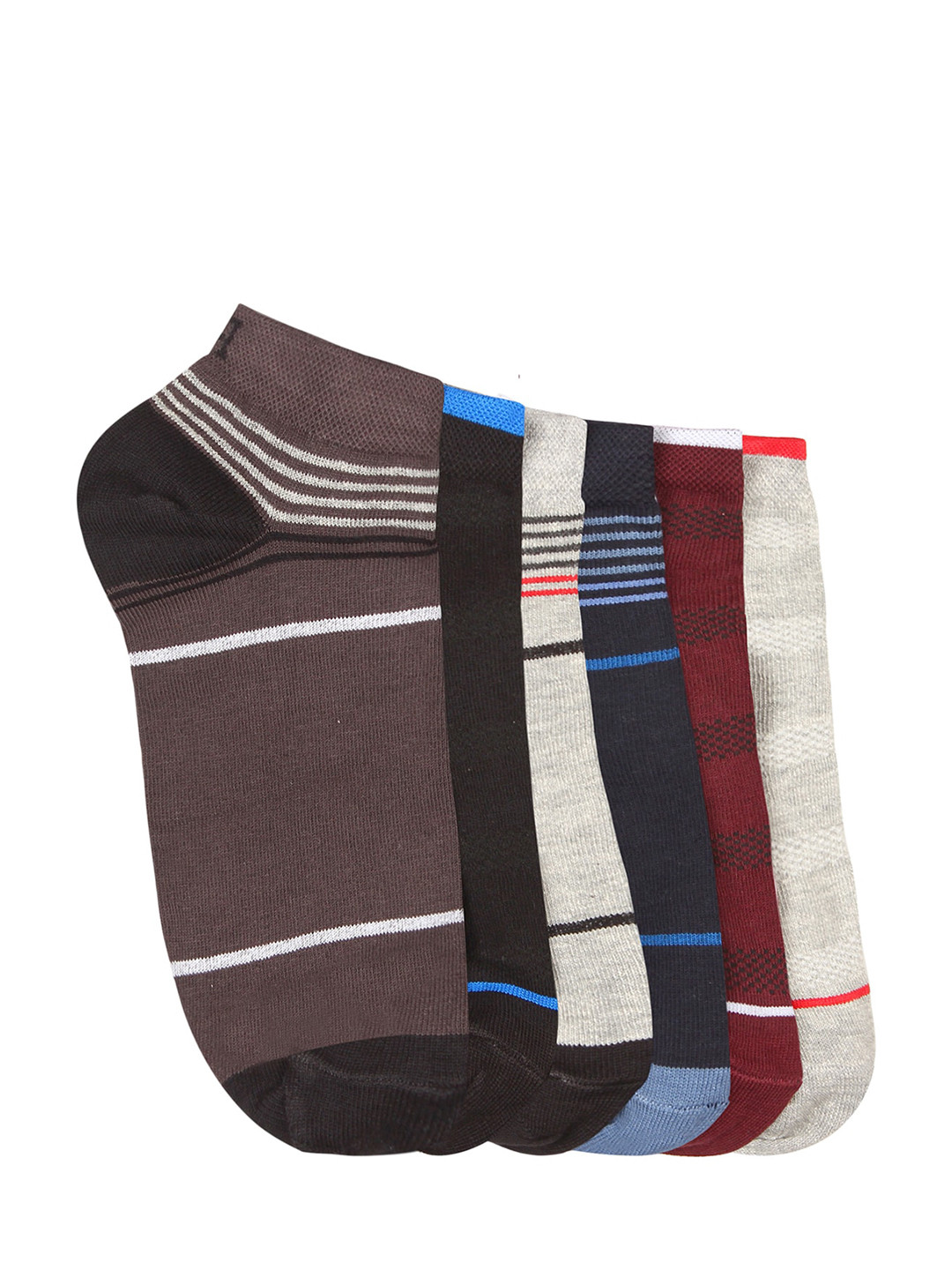 

ROMEO ROSSI Men Pack Of 6 Assorted Ankle-Length Socks