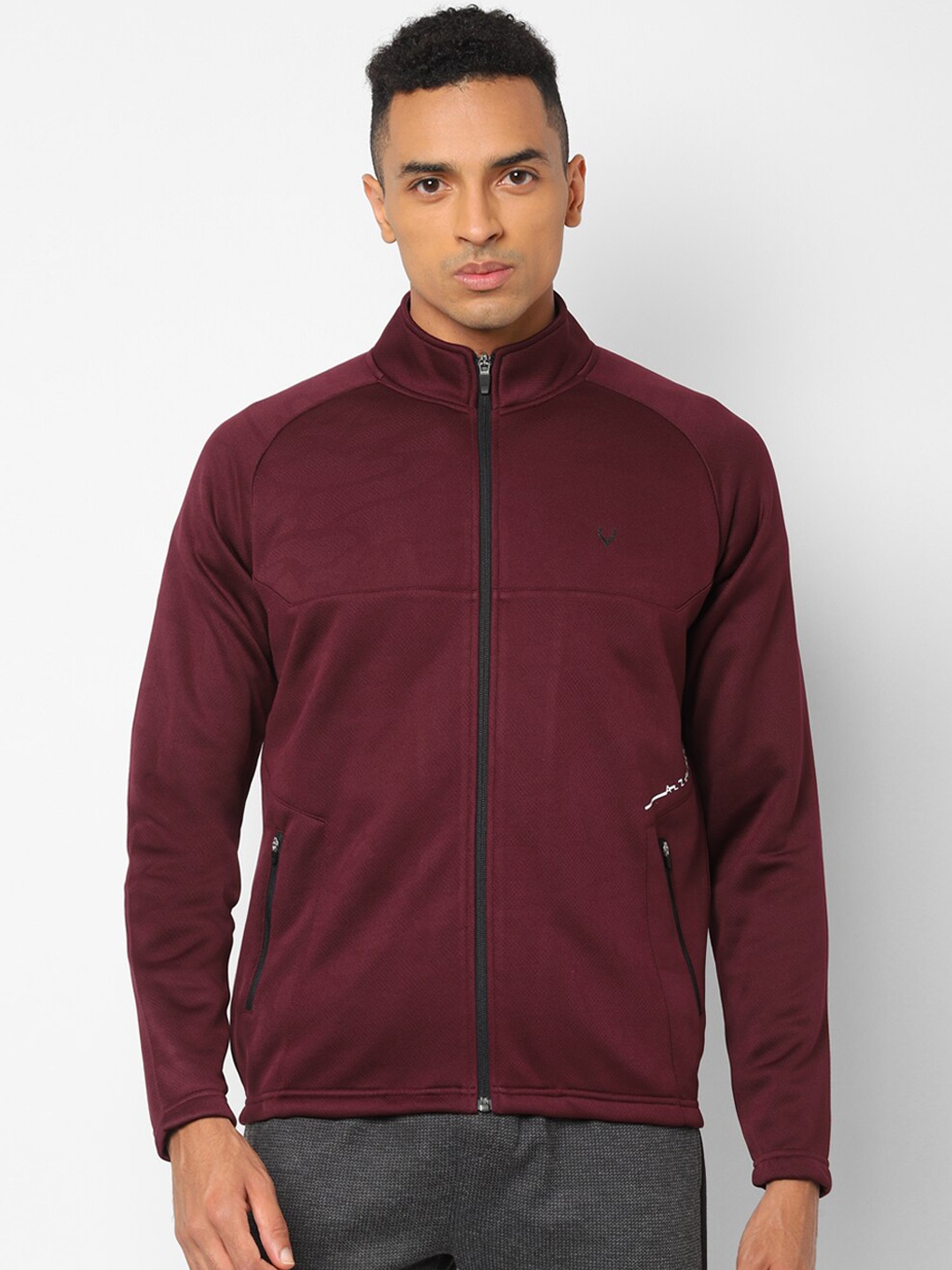

Allen Solly Sport Men Maroon Solid Sweatshirt