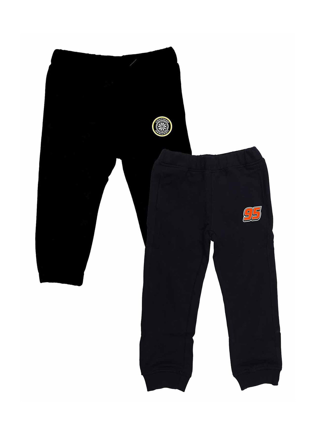 

YK Disney Boys Pack Of 2 Solid Slim-Fit Joggers, Black