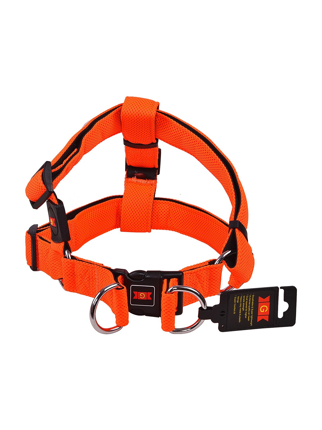 

GLENAND Orange Solid Large Dog Harness