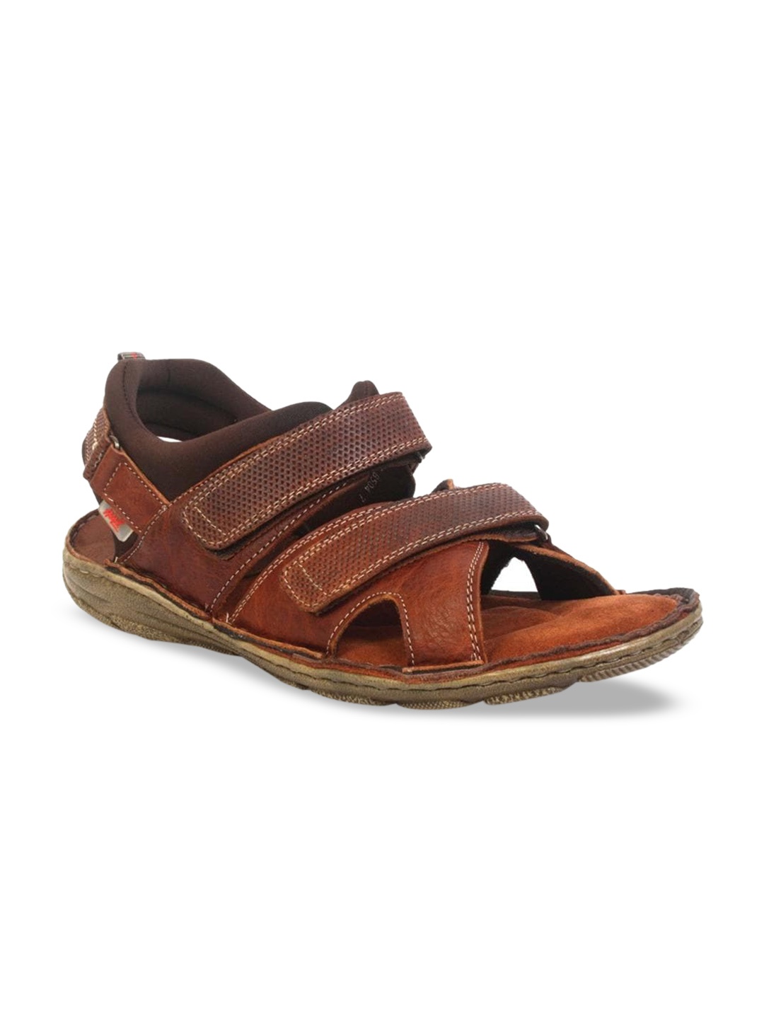 

Hitz Men Tan Brown Leather Sandals