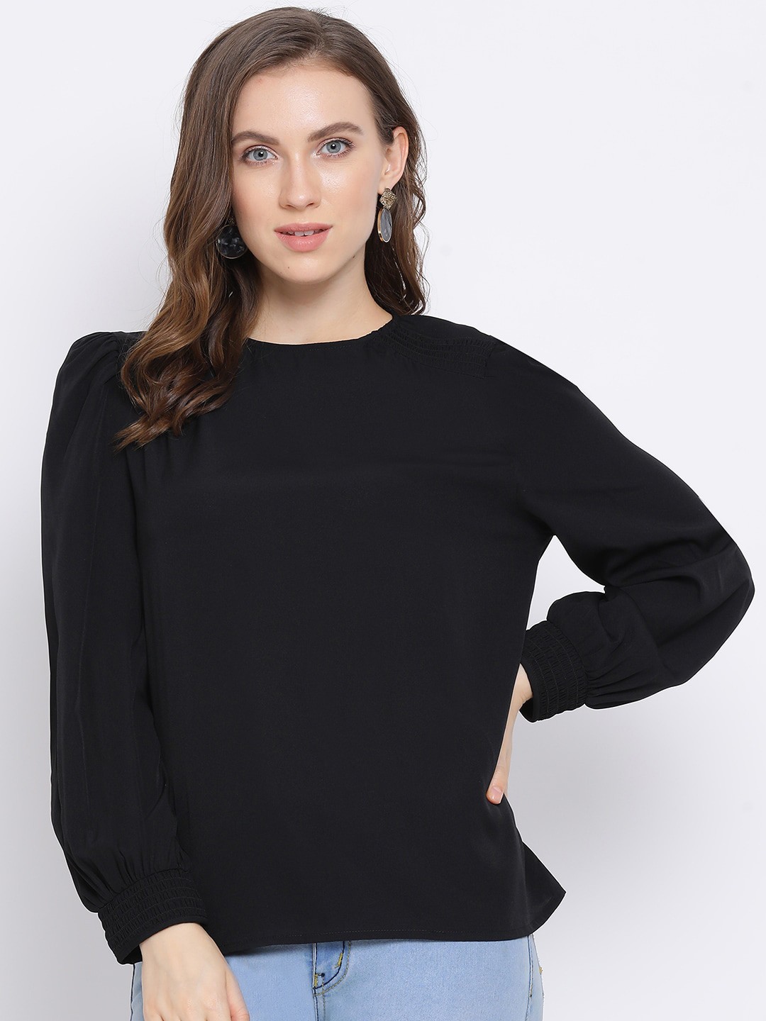

Oxolloxo Women Black Solid Top
