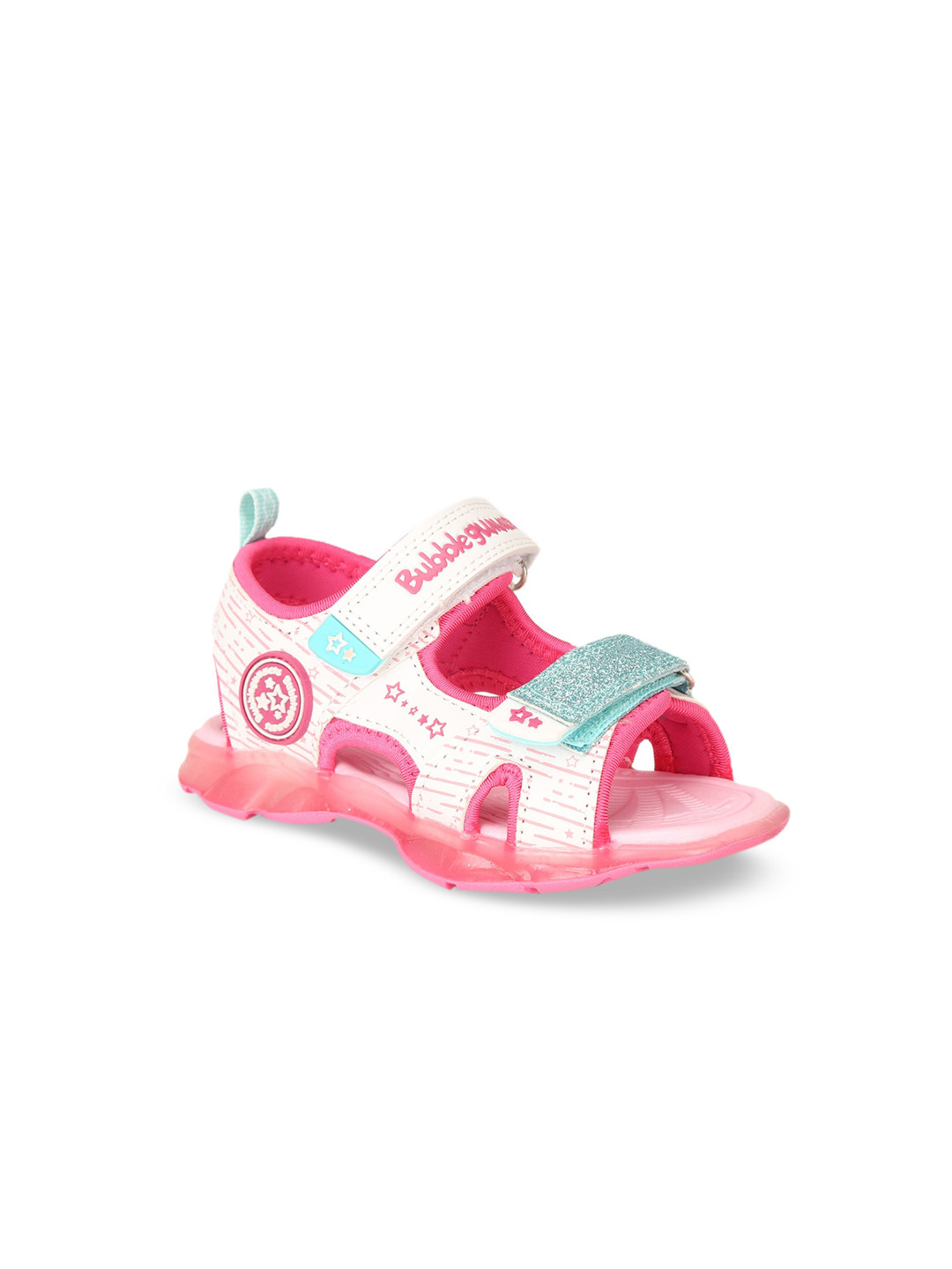 

Bubblegummers Girls Pink & White Sports Sandal