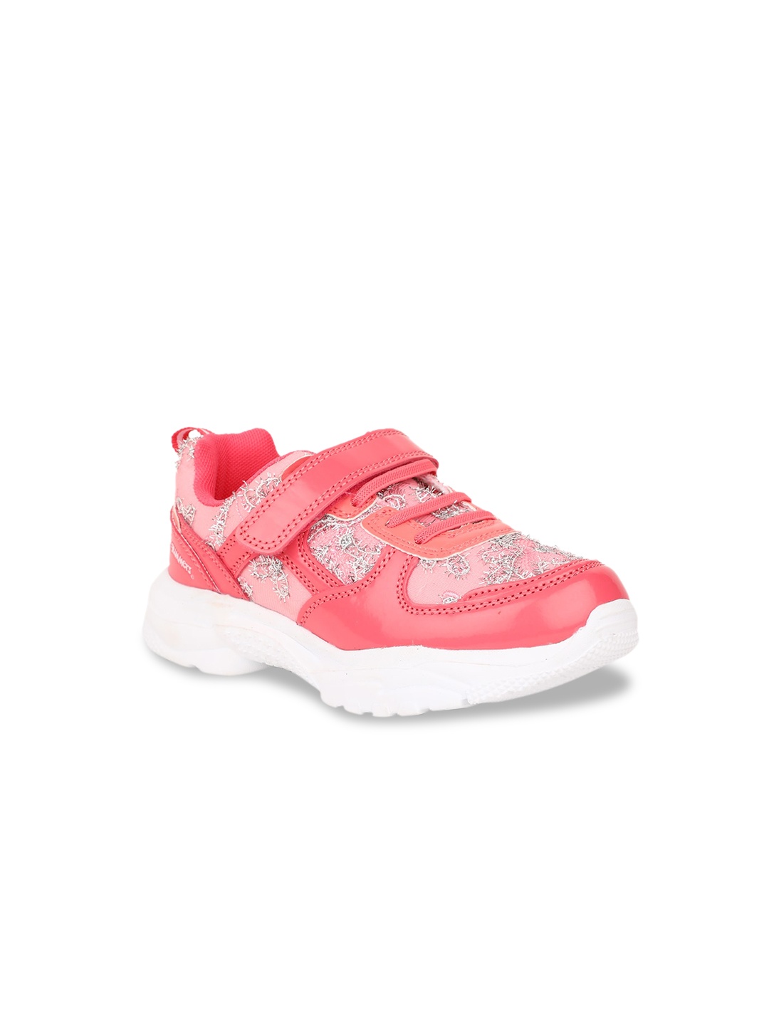 

Bubblegummers Girls Pink Woven Design Slip-On Sneakers
