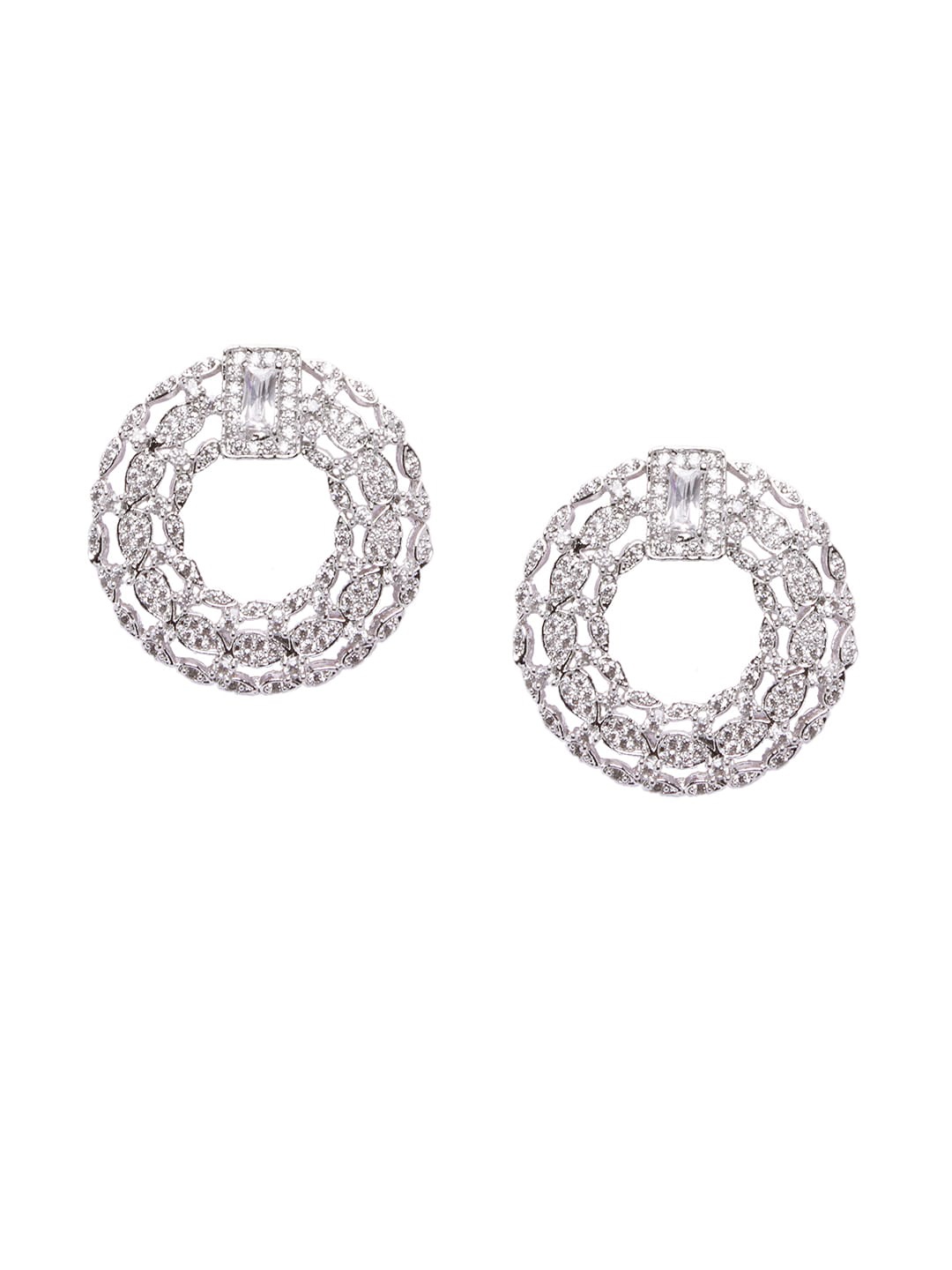 

INDYA Silver-Plated Circular Studs