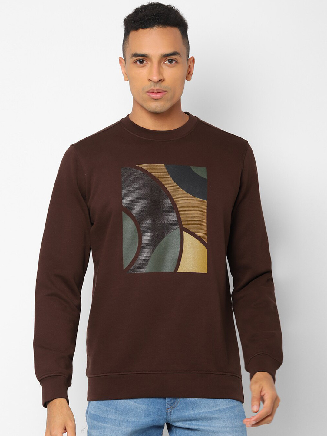 

Allen Solly Sport Men Brown Printed Sweatshirt