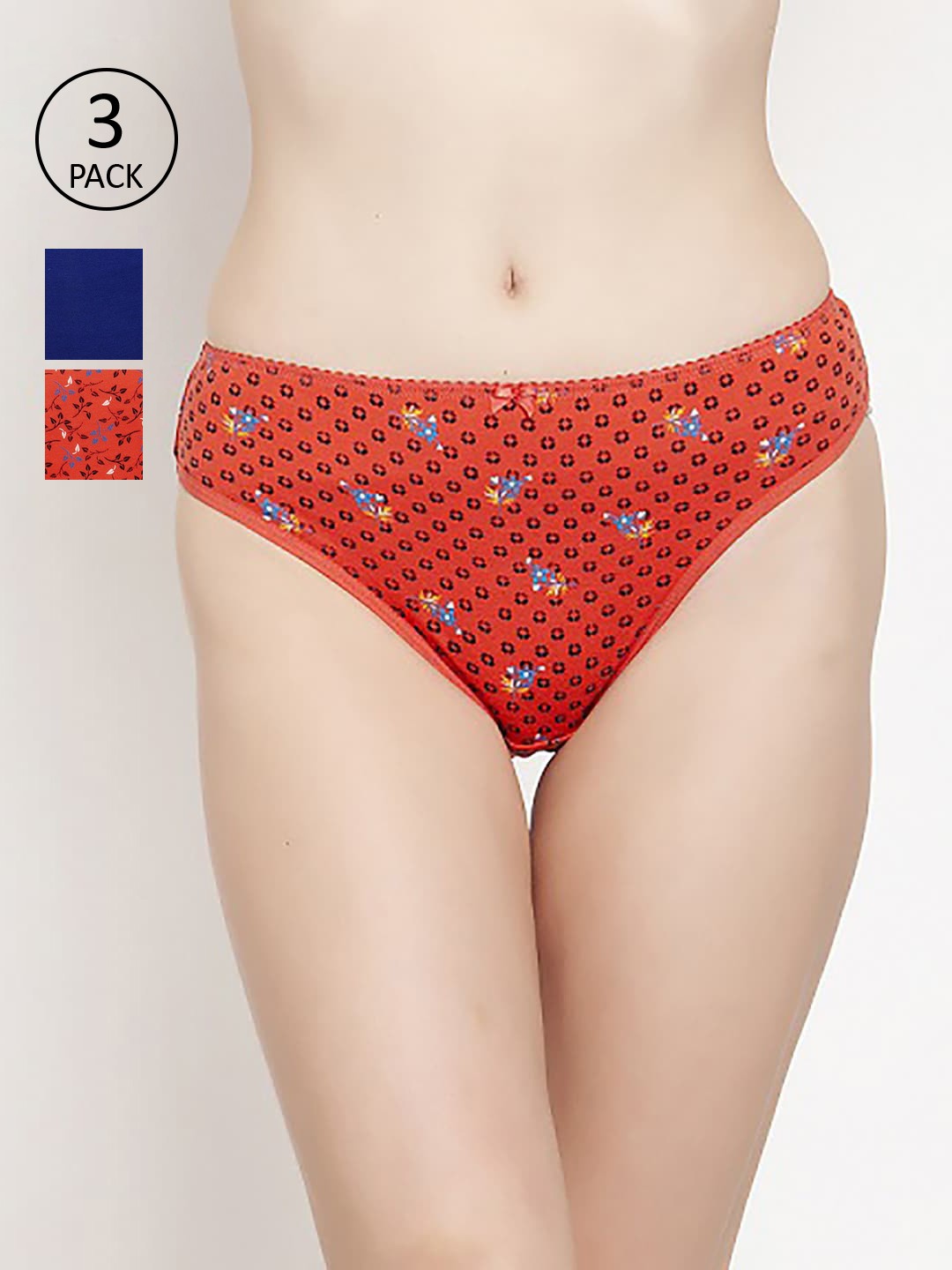 

Innocence Women Pack Of 3 Assorted Bikini Briefs BBAPLIN90276