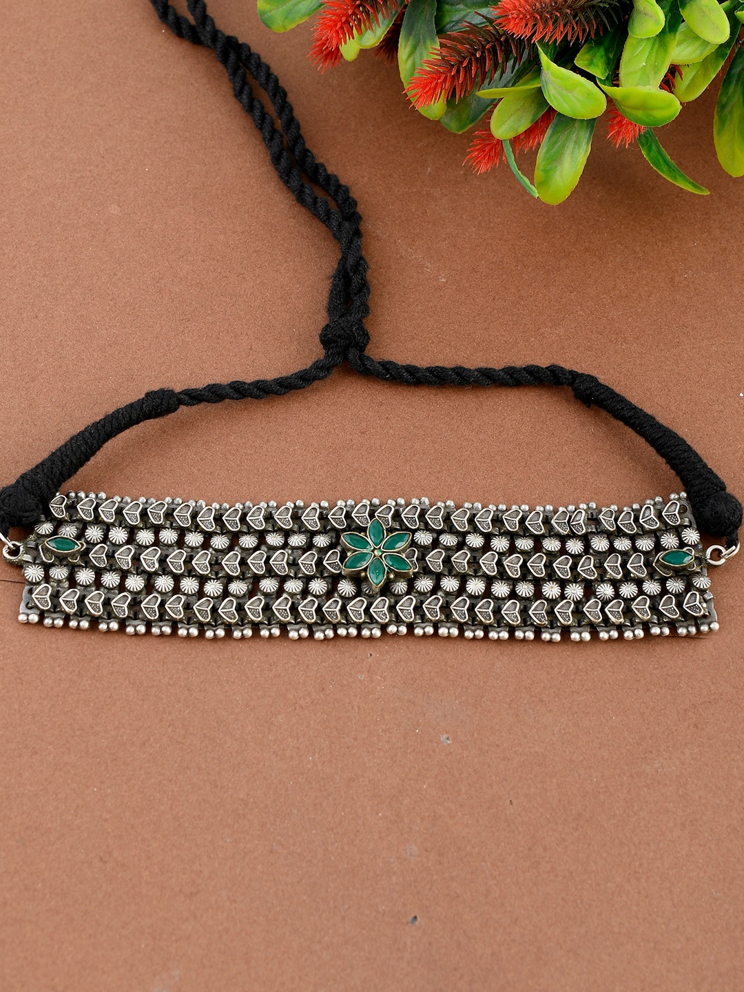 

Silvermerc Designs Women Oxidised Silver Plated Nacklaces
