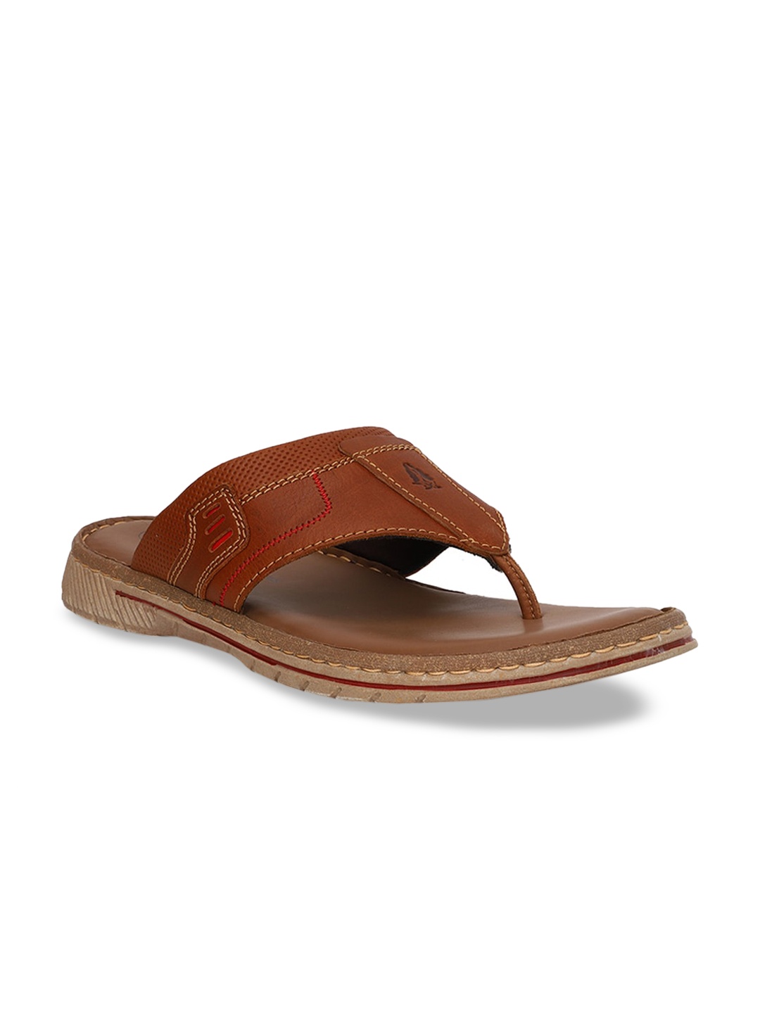 

Hush Puppies Men Brown Leather Comfort Sandals