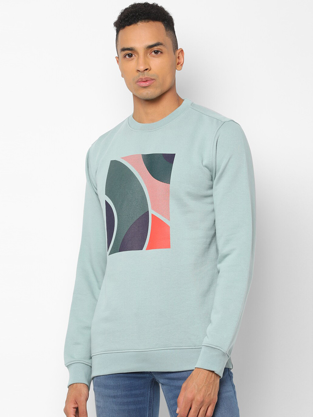 

Allen Solly Sport Men Green Printed Sweatshirt