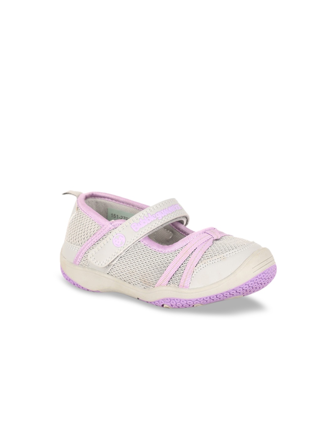 

Bubblegummers Girls Grey & Lavender Woven Design Mesh Mary Janes