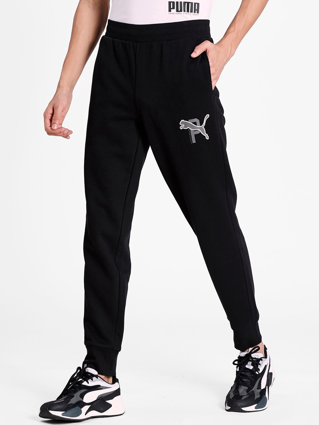

Puma Men Black Solid ATHLETICS Pants