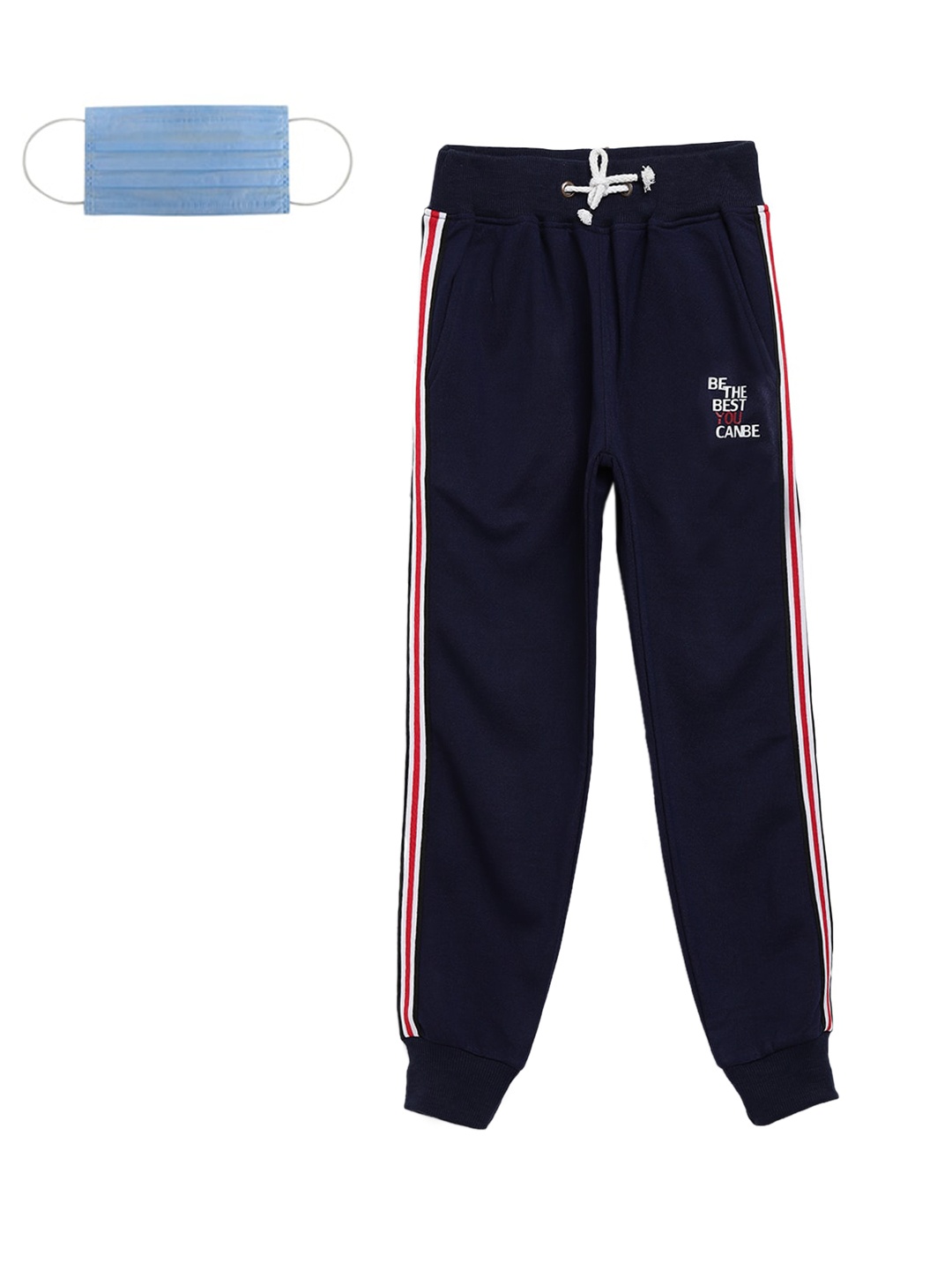 

Lil Tomatoes Boys Navy Blue Solid Joggers