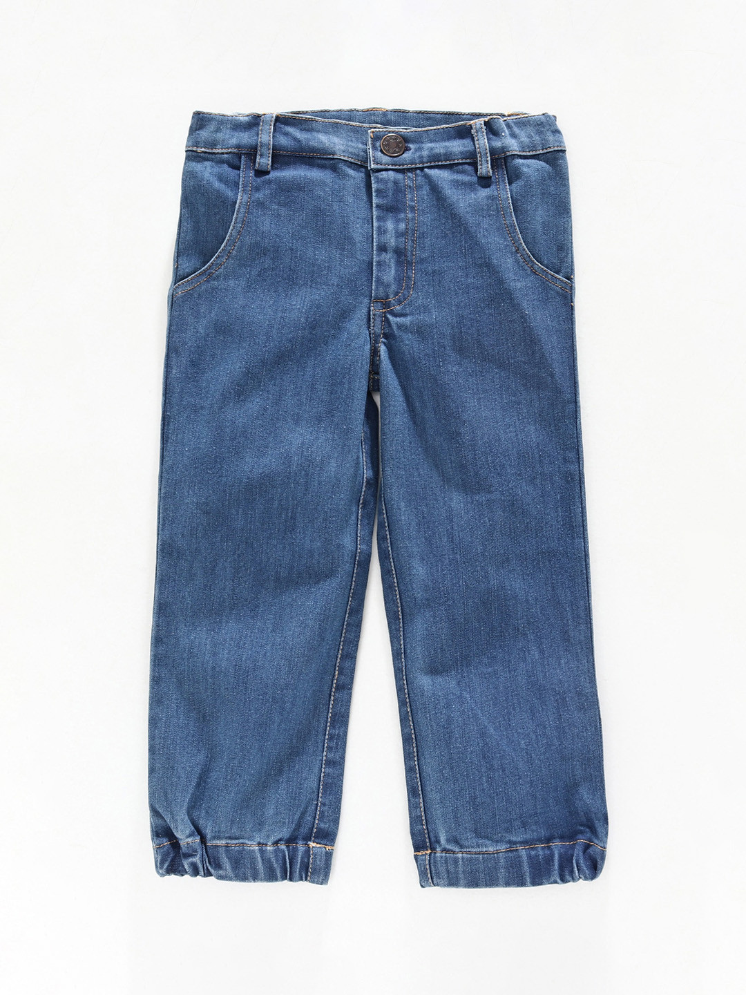 

Nino Bambino Boys Blue Regular Fit Mid-Rise Clean Look Jeans