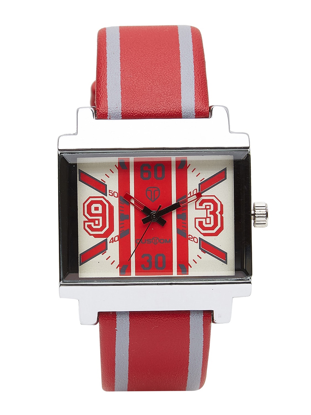 

CUSTOM Men Red & Off-White Analogue Watch 8907829042728