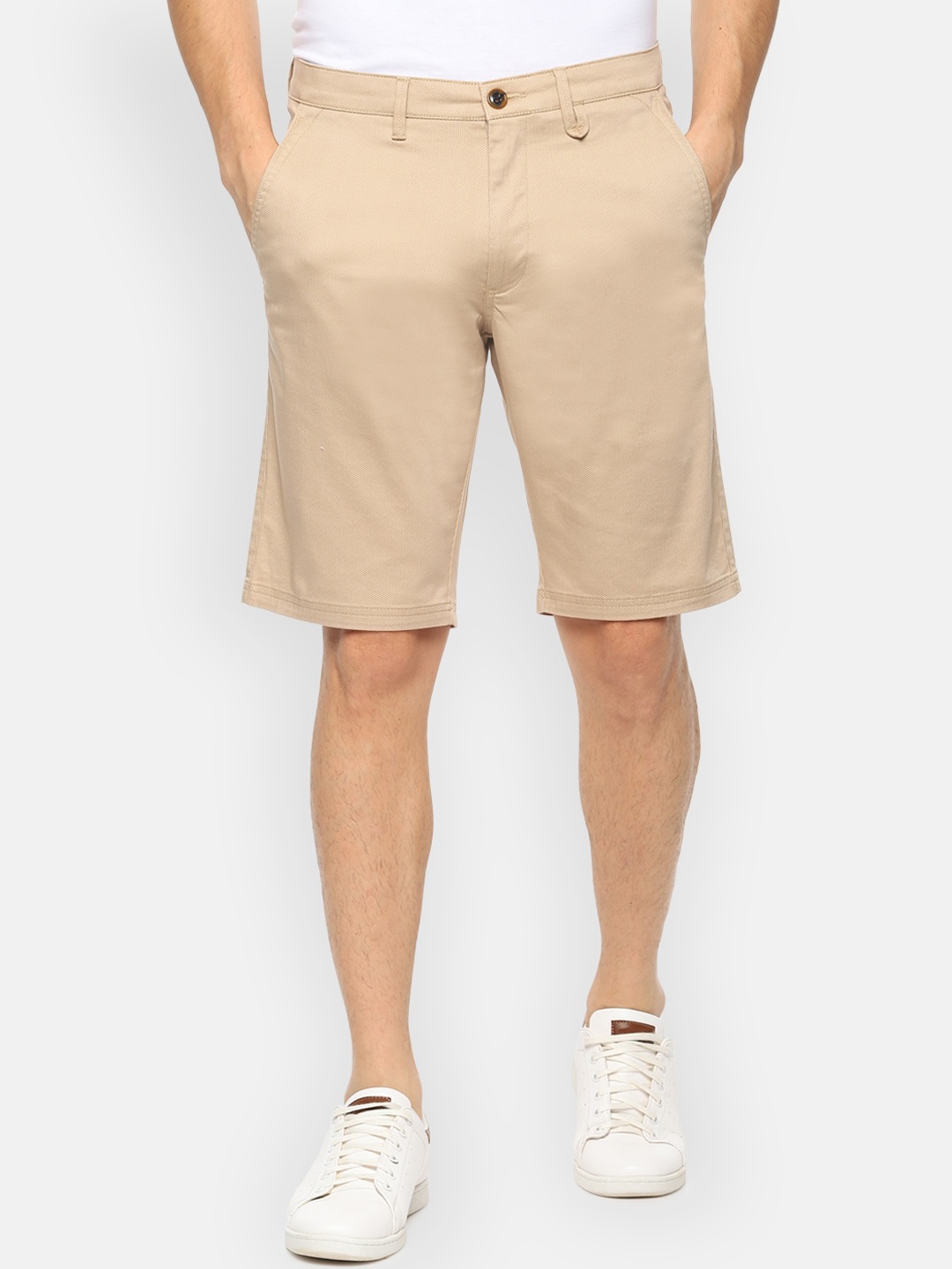 Van Heusen Sport Men Beige Solid Regular Shorts