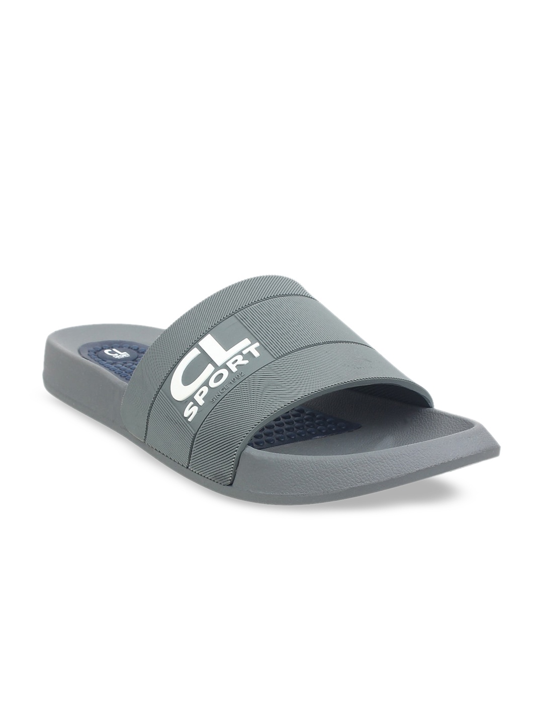 

Carlton London sports Men Grey Solid Sliders