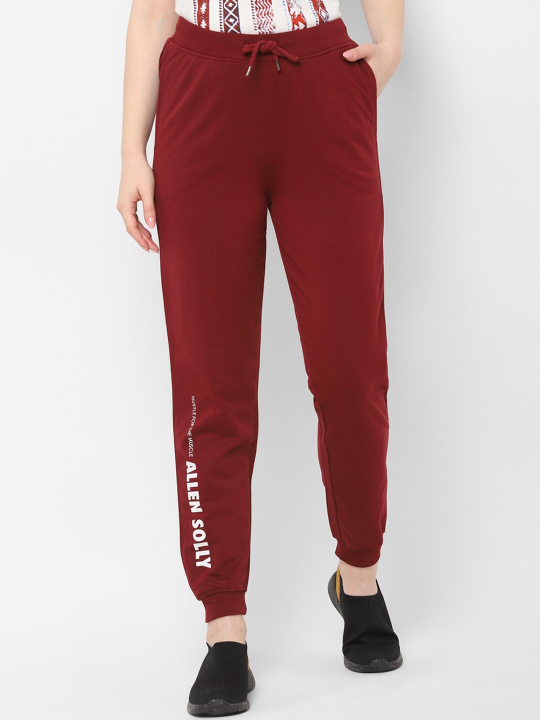 

Allen Solly Woman Women Maroon Regular Fit Solid Joggers