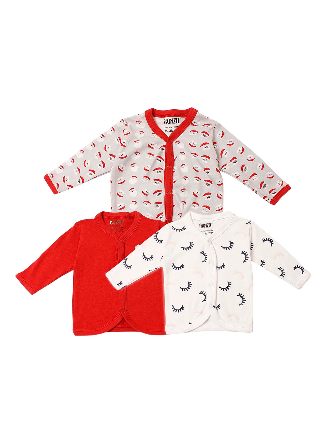 

BUMZEE Infant Unisex Kids Pack Of 3 Jhablas Peb3077, Grey