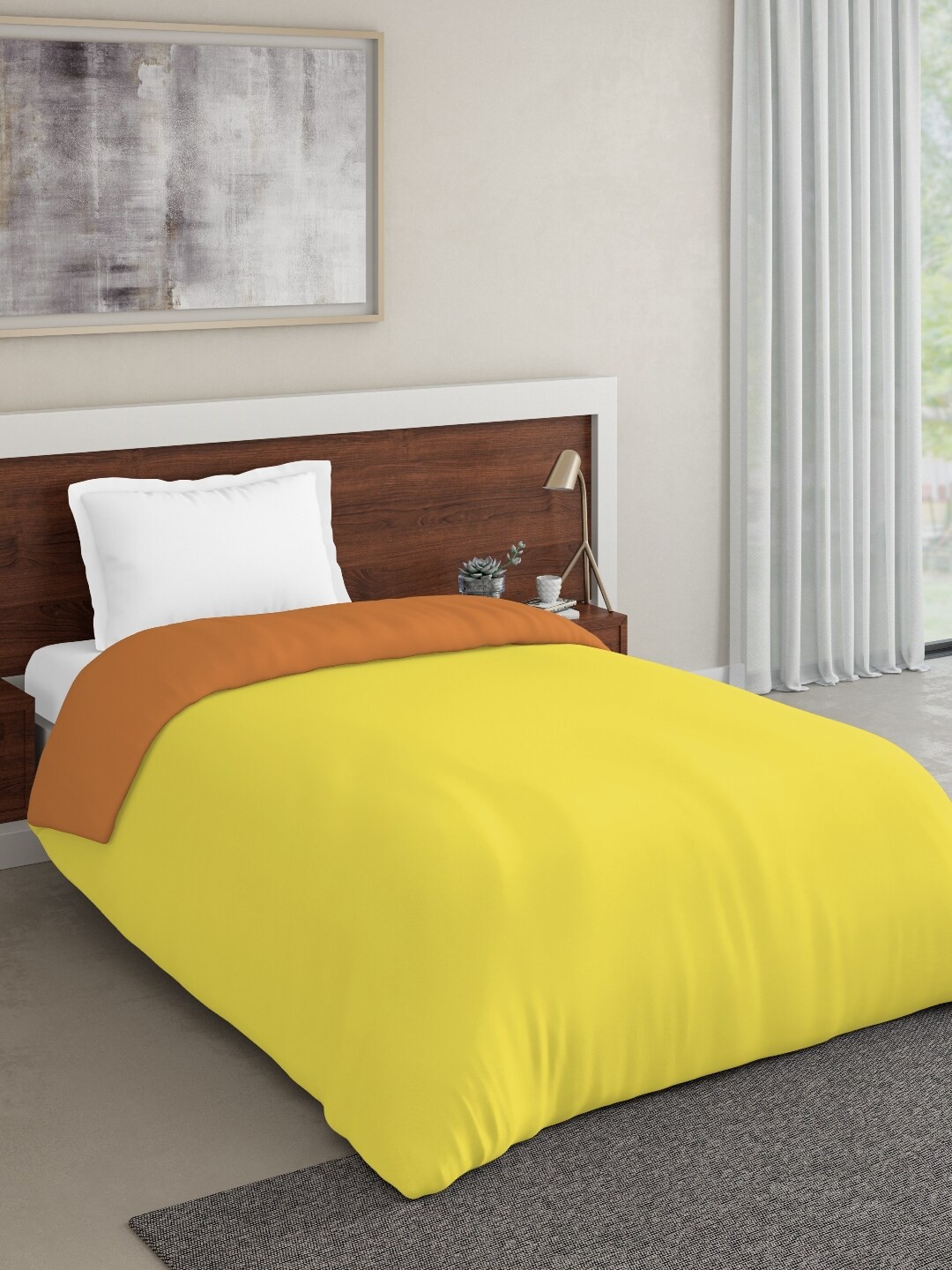 

DDecor Yellow Solid Mild Winter 150 GSM Single Bed Comforter