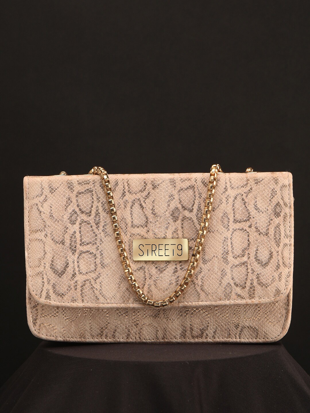 

STREET 9 Gold-Toned Animal Printed Purse Clutch