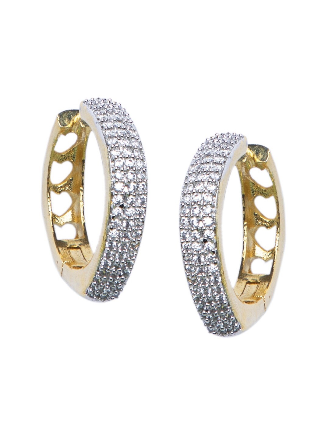 

INDYA White Circular Hoop Earrings