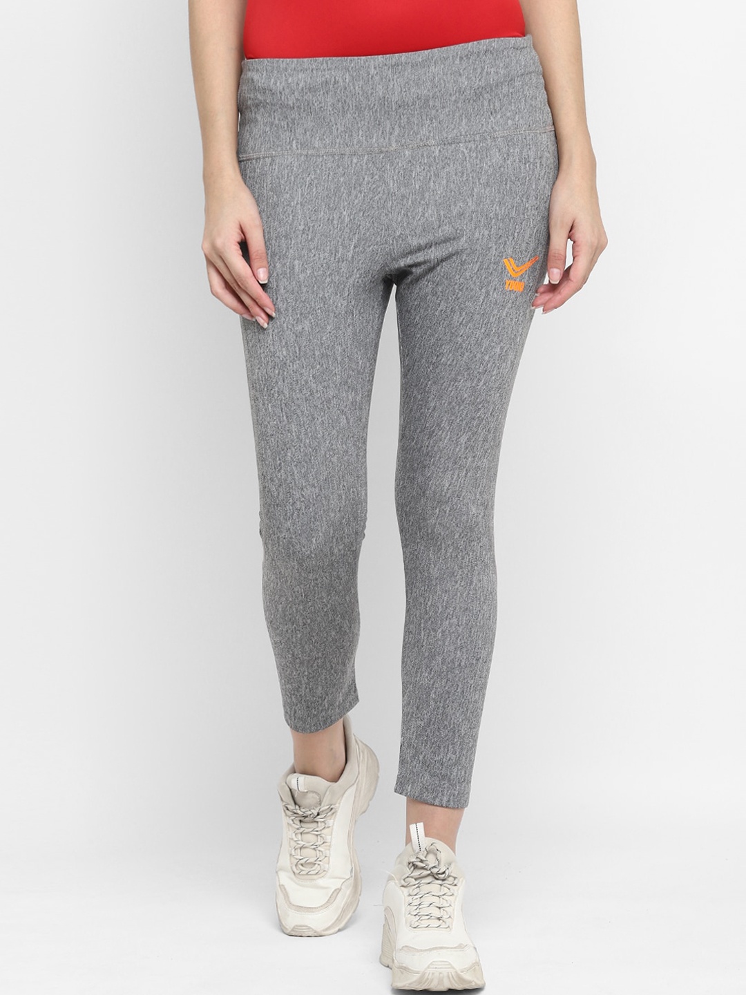 

Yuuki Women Grey Melange Solid Running Tights