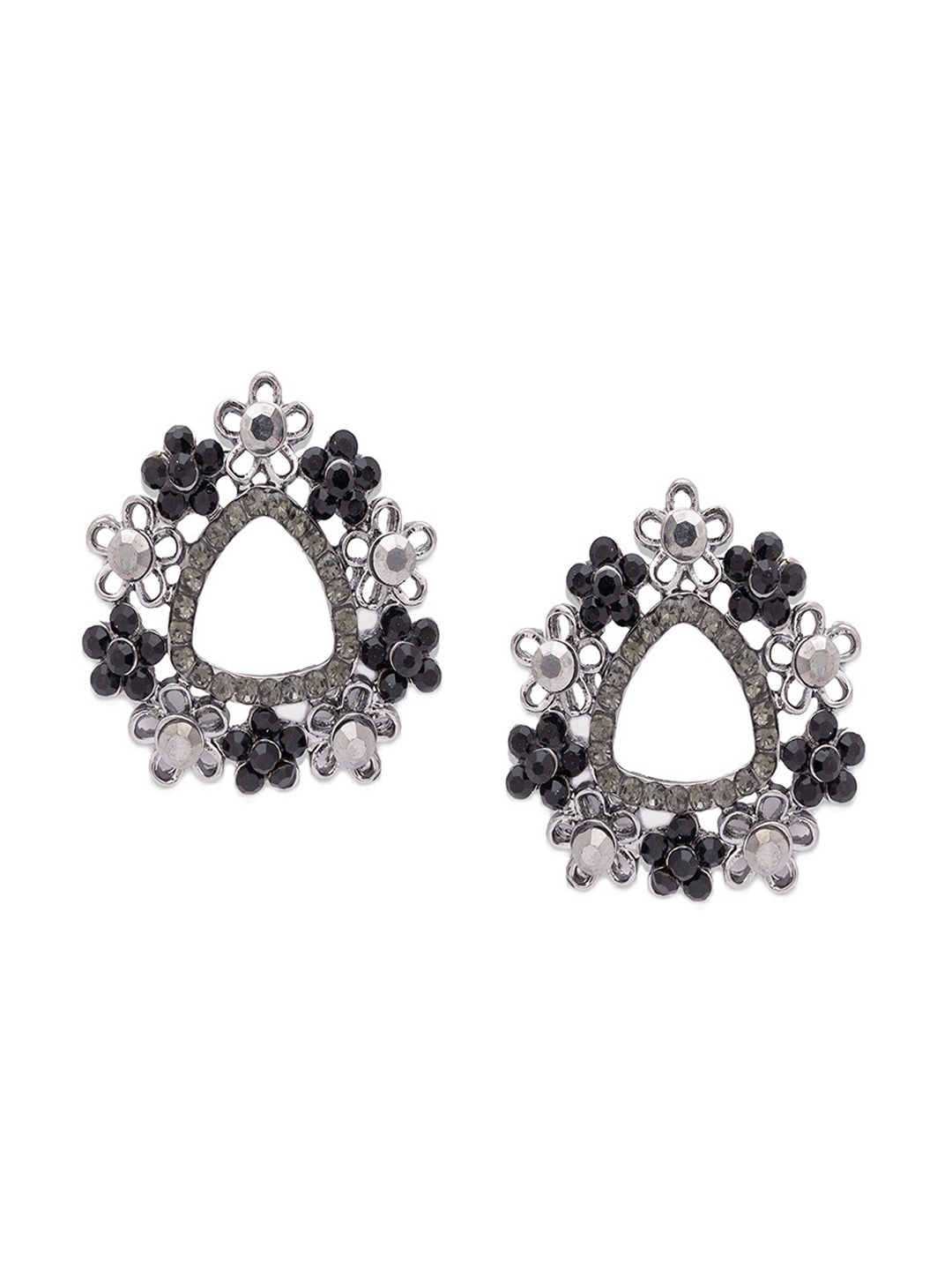 

Globus Silver & Black Triangular Studs