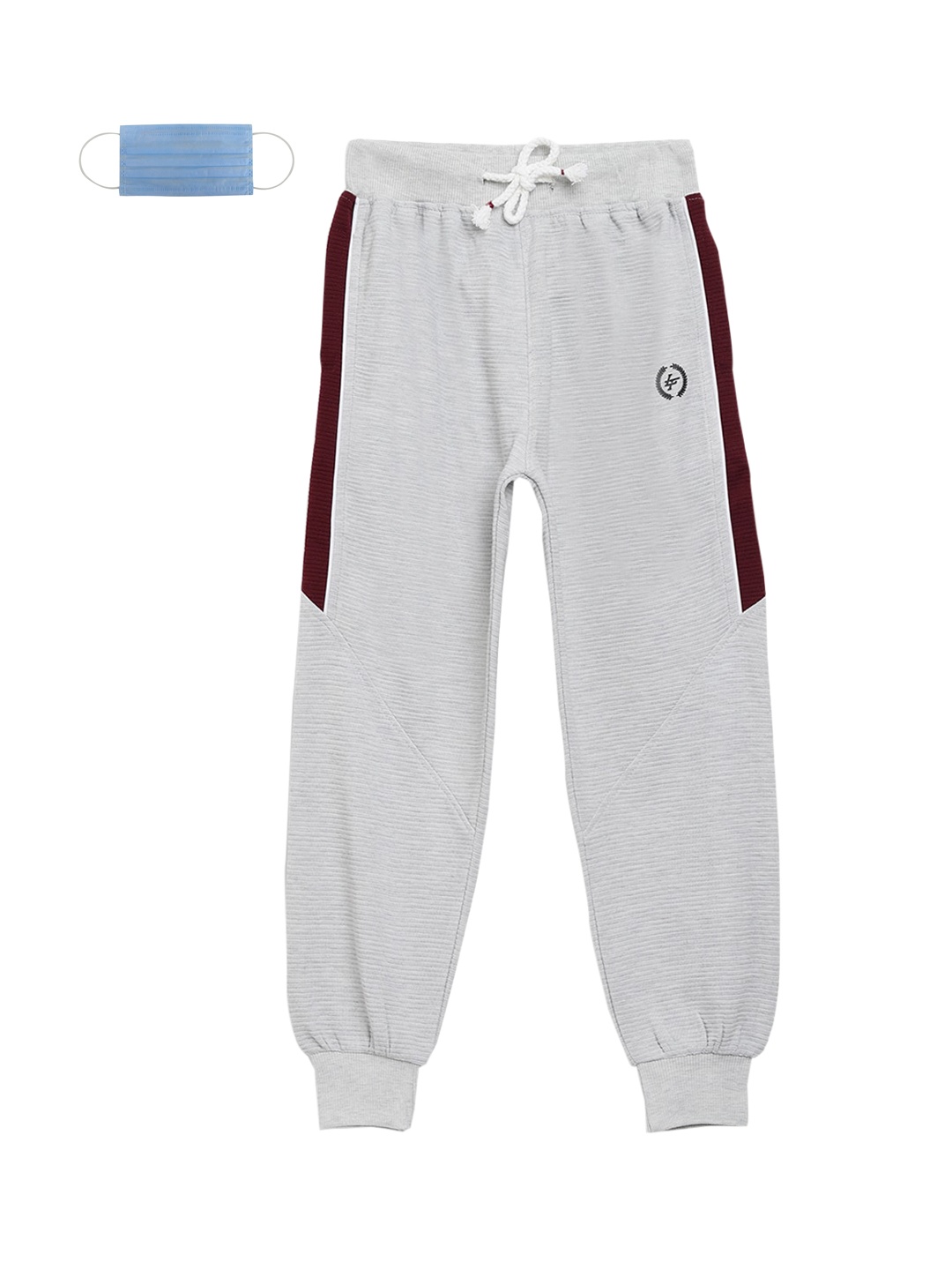 

Lil Tomatoes Boys Grey Melange Solid Straight-Fit Joggers