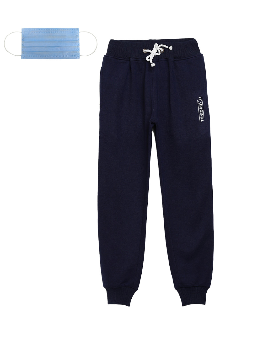 

Lil Tomatoes Boys Navy Blue Solid Joggers